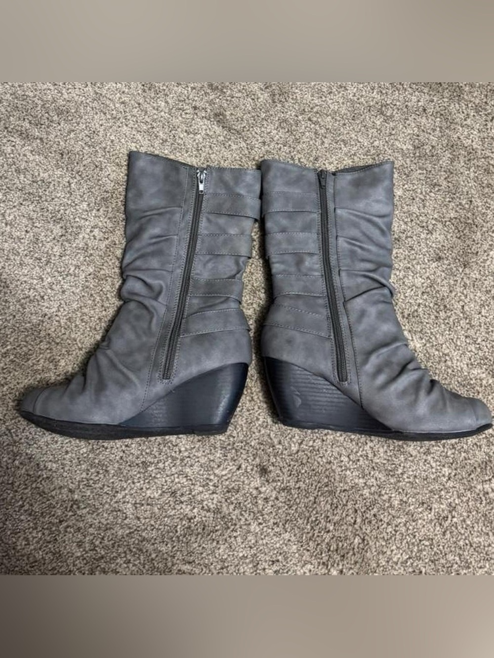 Spring Y2K Grey Boots - Picture 2 of 8